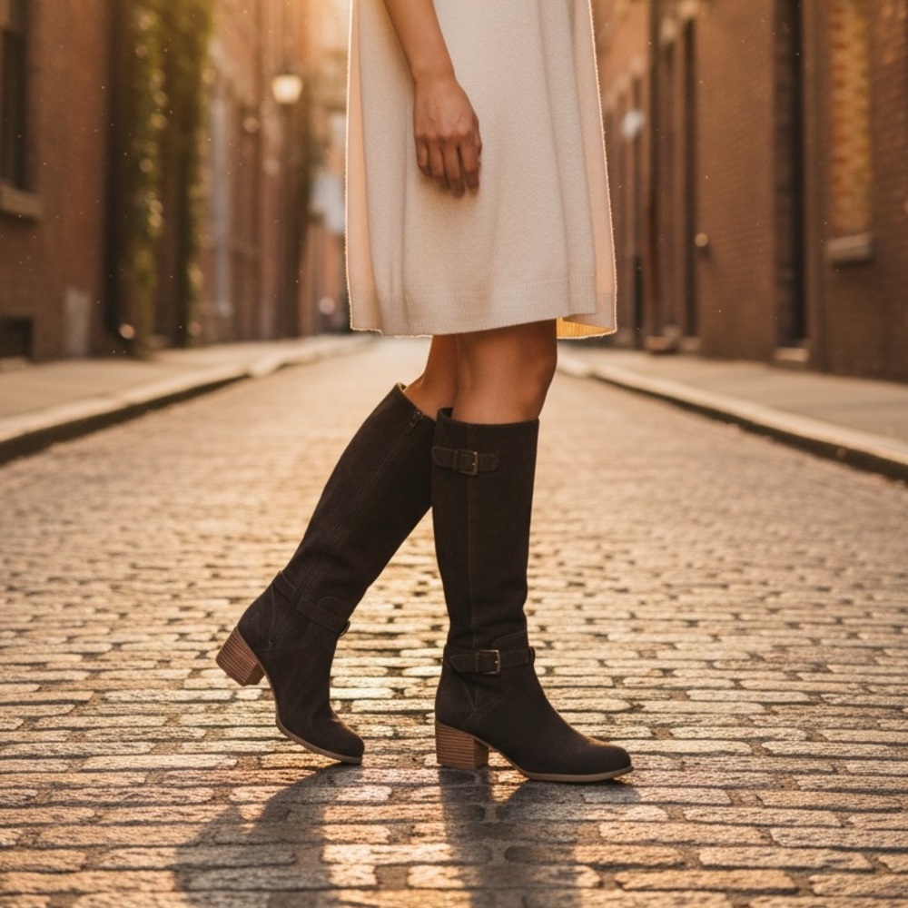Koolaburro by UGG Madeley knee high suede boots with Ortholite insole. Size9 GUC - Picture 2 of 13